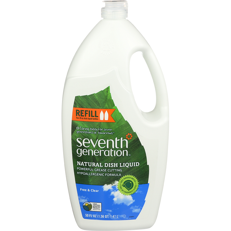 Seventh Generation Natural Dish Liquid Soap Free & Clear Refill Bottle