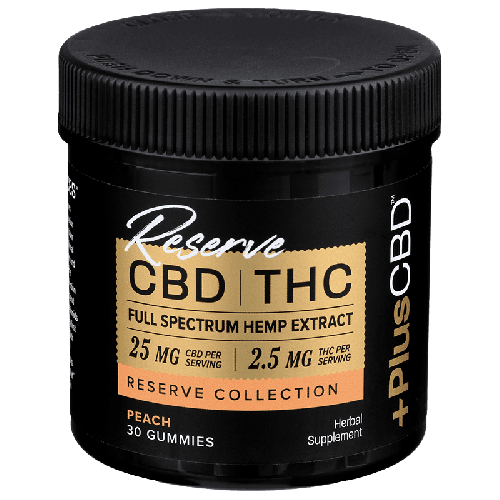 Plus CBD Reserve Peach 25 mg CBD 2.5 mg THC