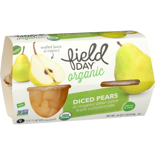 Organic Diced Pears