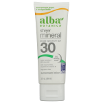 alba botanica fragrance free mineral sunblock spf 30 bottle 4 oz
