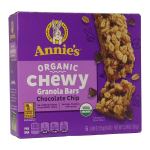 annies homegrown organic chewy granola bars chocolate chip 6 bars per box 5.28 oz
