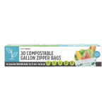 Ziptop Compostable Freezer-Safe Gallon Storage Bags