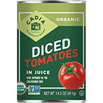 cadia organic diced tomatoes 145 oz