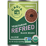 cadia organic low fat refried vegetarian black beans 16 oz