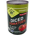 cadia organic no salt added diced tomatoes 14.5 oz