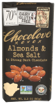 chocolove almonds and sea salt in strong dark chocolate 3.2 oz