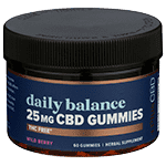 +Plus CBD Daily Balance THC Free CBD Gummies Wild Berry