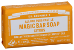 dr. bronners hemp citrus orange pure castile soap bar 5 oz