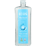 earth friendly dishmate ecos free and clear dish soap bottle 25 oz