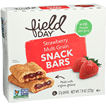 Field Day Multi grain snack bars with strawberry filling--six pack