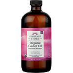 heritage store castor oil organic frag free 16 oz