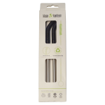 Straw 2-Pack with Brush Black