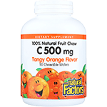 C 500 Mg Natural Fruit Chews Tangy Orange