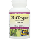Oil Of Oregano 80% Carvacrol 180 Mg