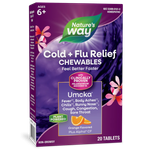natures way umcka coldflu orange flavor 20 chewable tablets