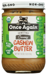 Organic Unsweetened Creamy Cashew Butter Unsalted