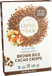 one degree gluten free sprouted brown rice cacao crisps 10 oz
