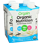 Plant-Based Organic Nutritional Nutrition Shake Vanilla Bean