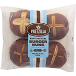 Soft Pretzel Burger Buns