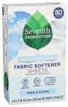 seventh generation fabric softener sheets free and clear 80 sheets