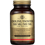 solgar choline/inositol 500 500 mg 100 vegetable capsules