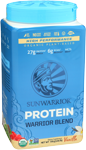 sunwarrior warrior blend high performance organic plant based protein vanilla 16.5 lbs