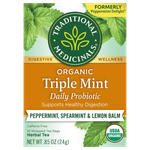 traditional medicinals tea probiotic peppermint delight 16 bags
