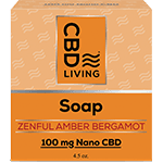 cbd living 60 mg cbd 100 organic amber bergamot soap bar 4.5 oz