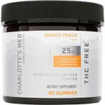 Hemp Infused Gummies THC Free 25mg Mango Peach